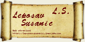 Leposav Susanić vizit kartica